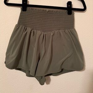 Offline by Aerie Olive Green High Rise shorts